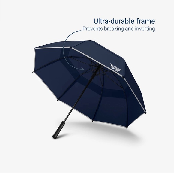 NEW 68” Weatherman Golf Umbrella - Syracuse University Navy / Orange Windproof - Picture 11 of 15